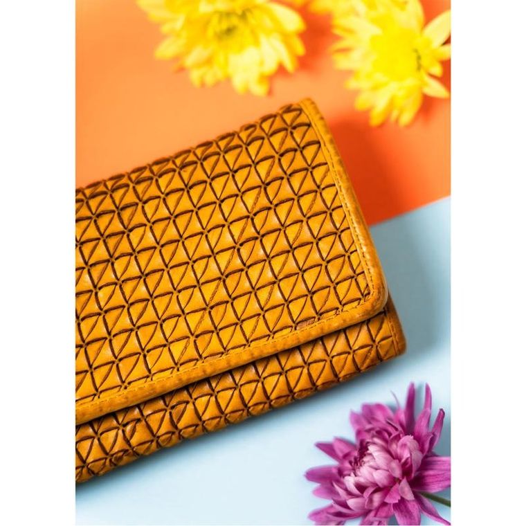 Portfel, musztardowy, skórzany, Rovicky