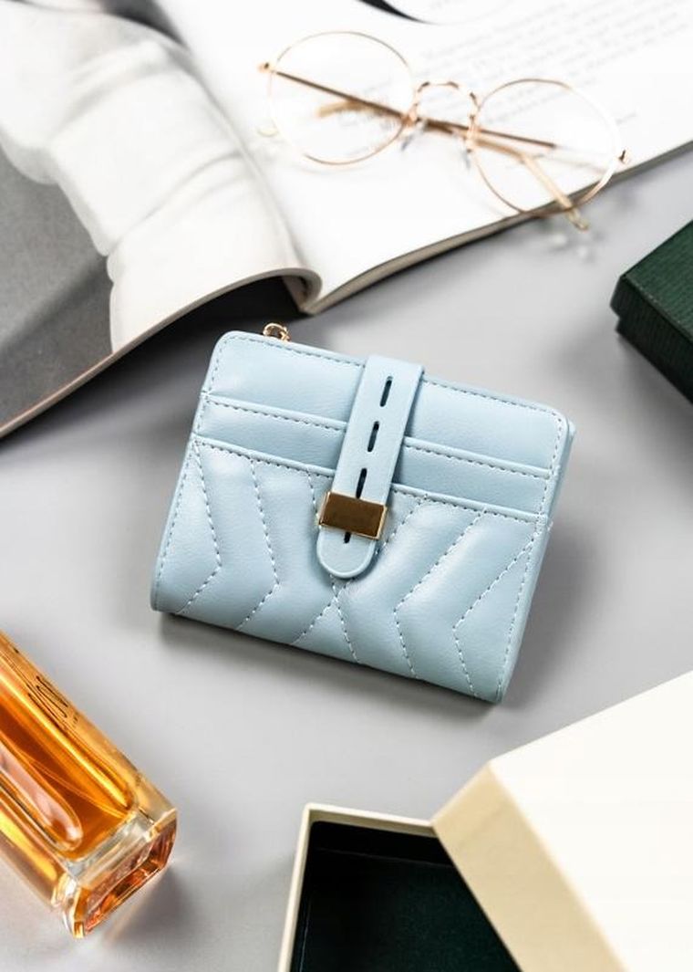 Portfel, niebieski, skóra ekologiczna, Cavaldi