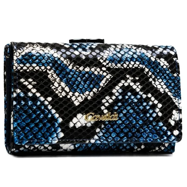 Portfel, niebieski, skóra naturalna i ekologiczna, 4U Cavaldi