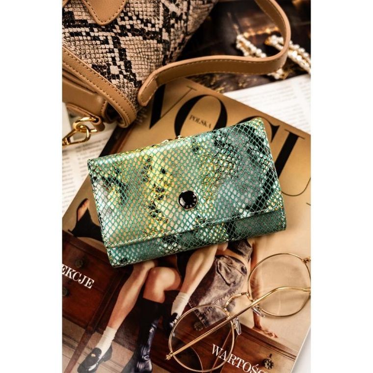 Portfel, niebieski, skórzany, Peterson