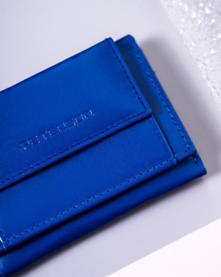 Portfel, niebieski, skórzany, RFID, Peterson