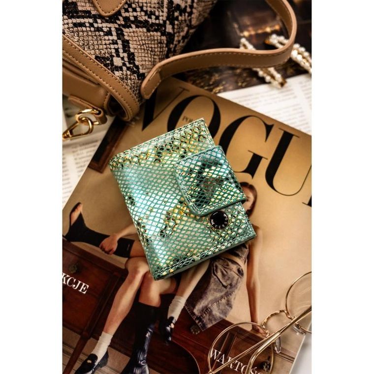 Portfel, niebieski, skórzany, RFID, Peterson