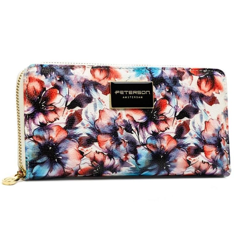 Portfel-piórnik, mix, skóra naturalna i ekologiczna, Peterson