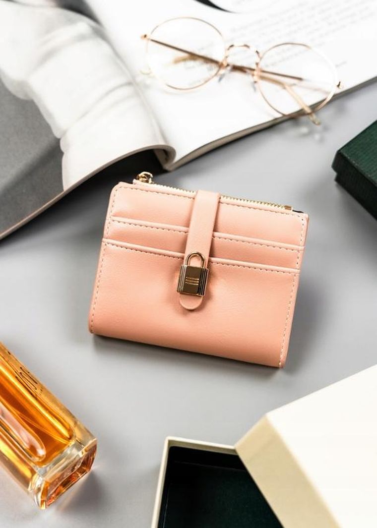 Portfel, różowy, skóra ekologiczna, Cavaldi