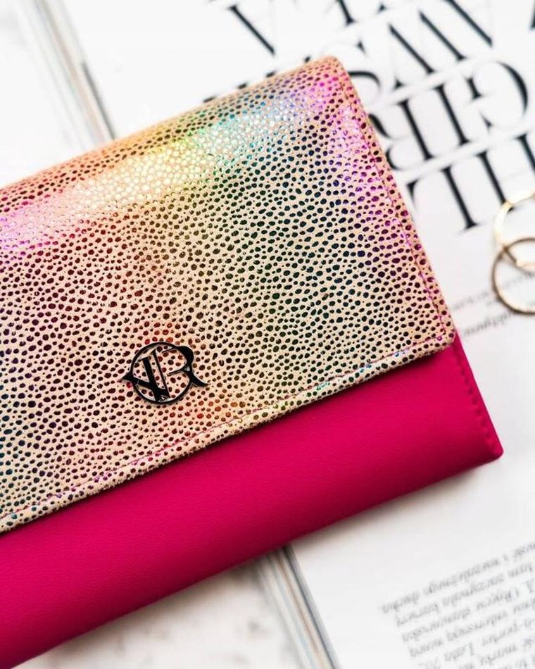 Portfel, różowy, skórzany, Rovicky