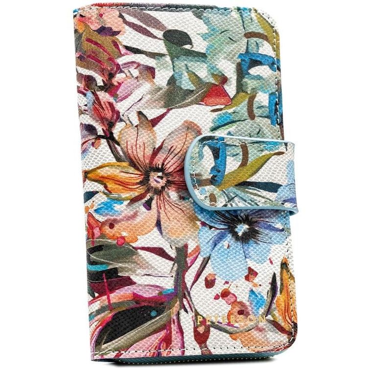 Portfel, skórzany, kwiatowy wzór, Peterson