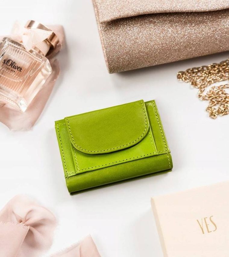 Portfel, zielony, skórzany, Peterson