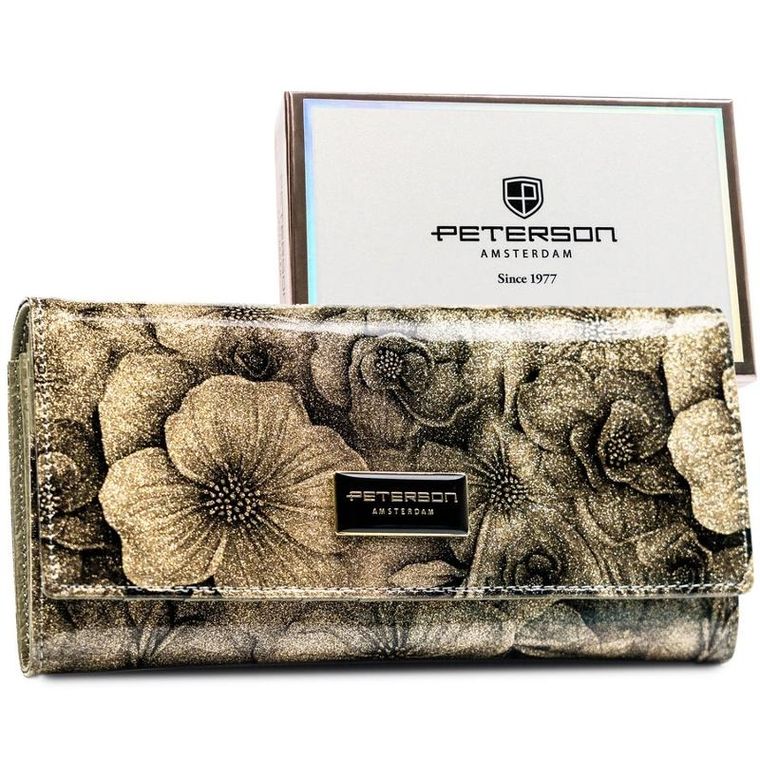 Portfel, złoty, RFID, Peterson