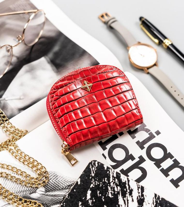 Portmonetka, czerwona, Milano Design