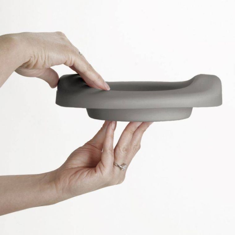 Potette Plus, wkład składany na nocnik, silikonowy, szary + opakowanie chusteczek, Kinder By Nature