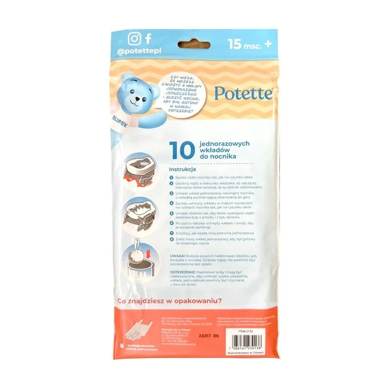 Potette Plus, wkłady do nocnika, 10 szt.