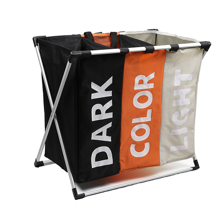 Potrójny kosz na pranie, jasne, ciemne i kolorowe