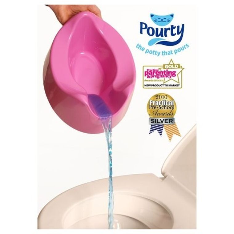 Pourty, nocnik, różowy