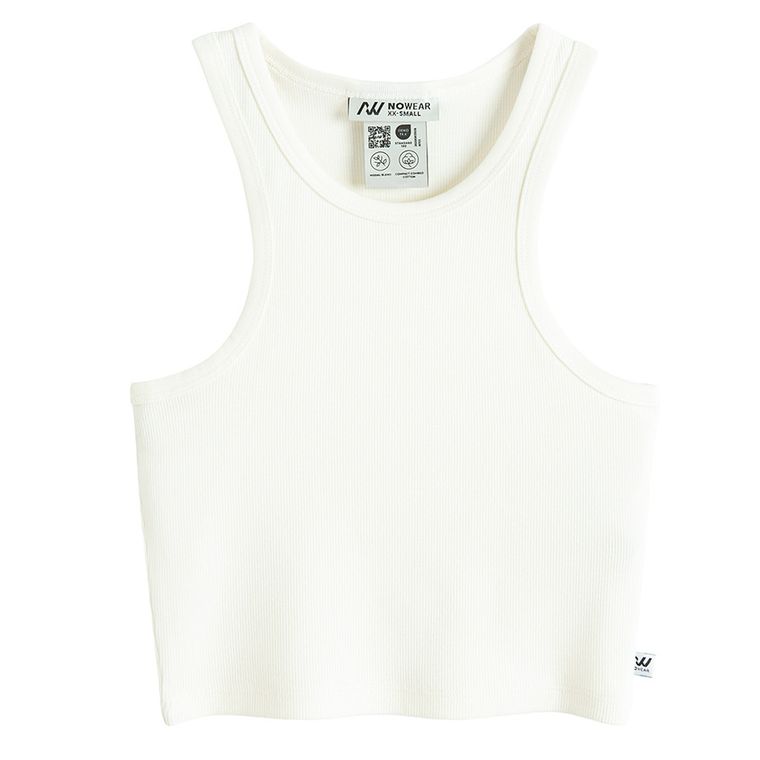 Prążkowany top z domieszką modalu NOWEAR