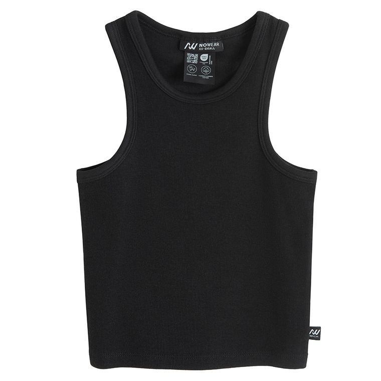 Prążkowany top z domieszką modalu NOWEAR