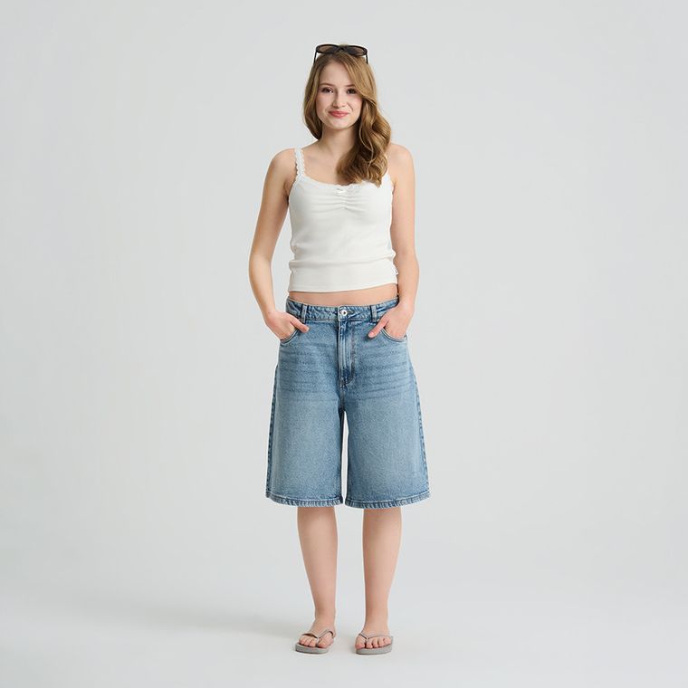 Prążkowany top z domieszką modalu NOWEAR