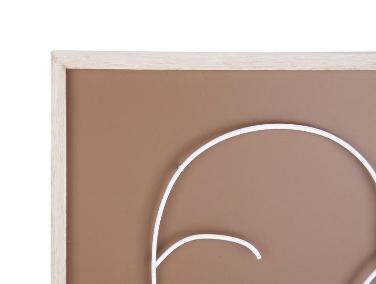 Present Time, dekoracja ścienna z metalowym motywem twarzy, art line