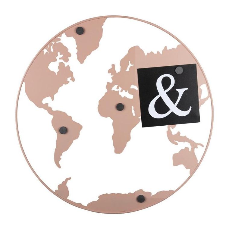 Present Time, metalowa tablica na notatki, w kształcie ziemi, world, ø 50 cm