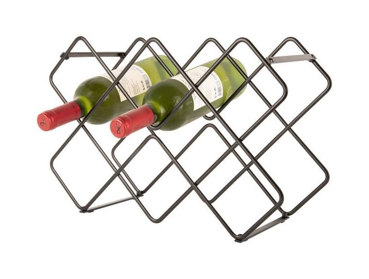 Present Time, metalowy stojak na wino, Diamonds, 40.5-27.5-15.5 cm