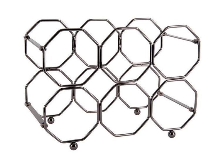 Present Time, stojak na wino, Honeycomb, na 6 butelek, 31-22-16.5 cm