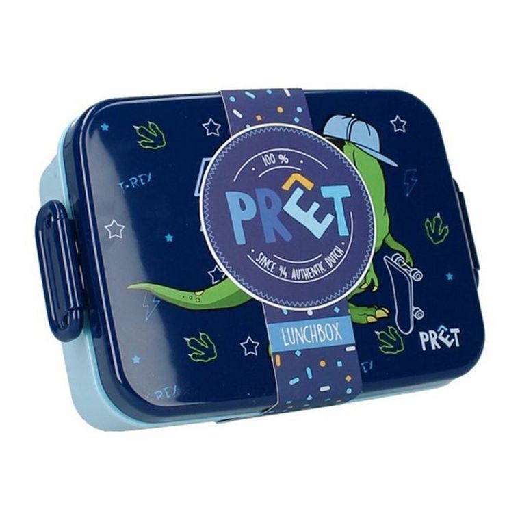 Pret, Dino, lunchbox z przegródką, navy, T-Rex