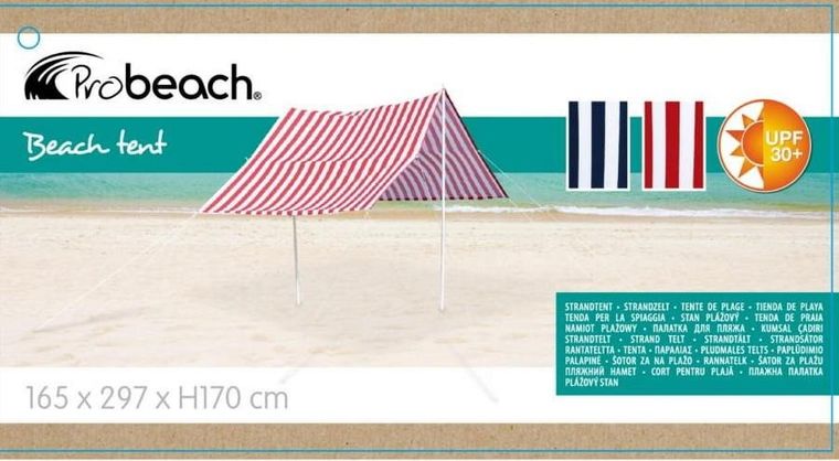 ProGarden, baldachim przeciwsłoneczny z słupkami, czerwony, 297-170 cm