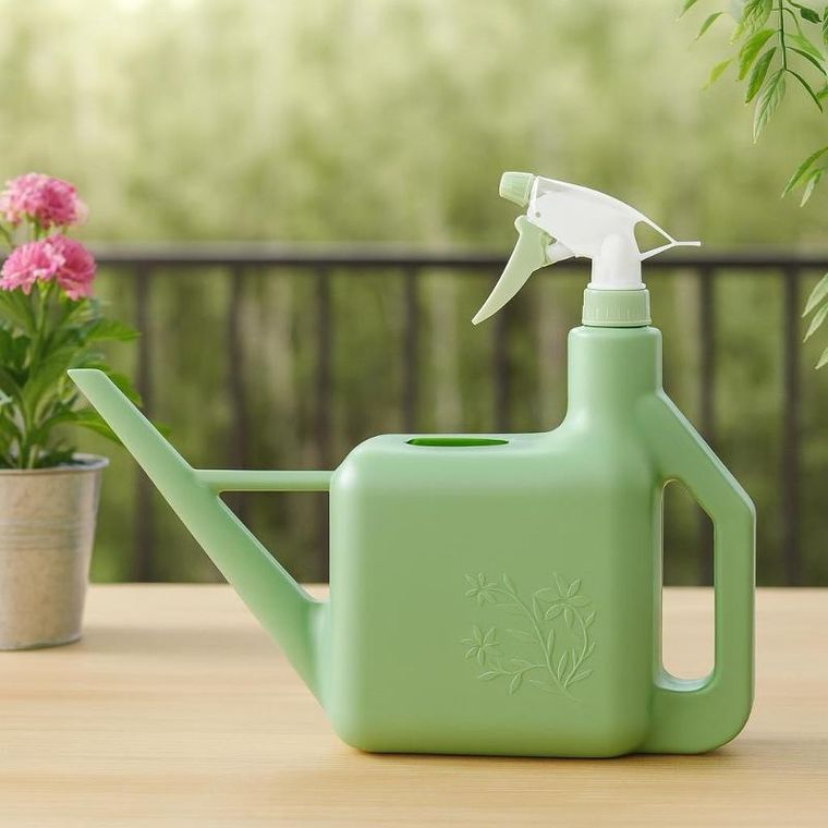 Progarden, konewka z wbudowanym spryskiwaczem, plastikowa, zielona, 9,5-27-31 cm