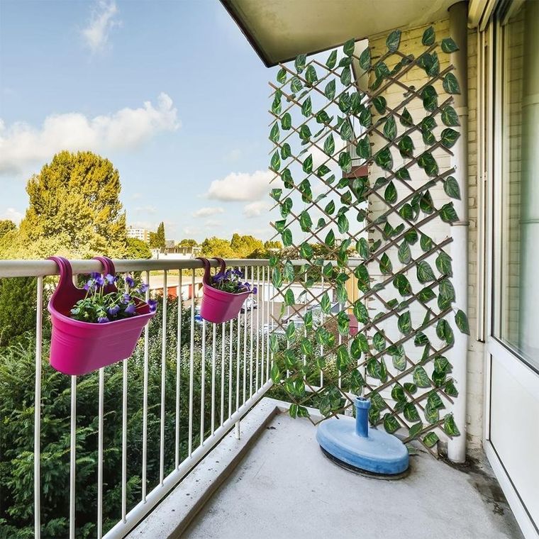 ProGarden, krata ażurowa ze sztucznymi liśćmi, 180-90 cm