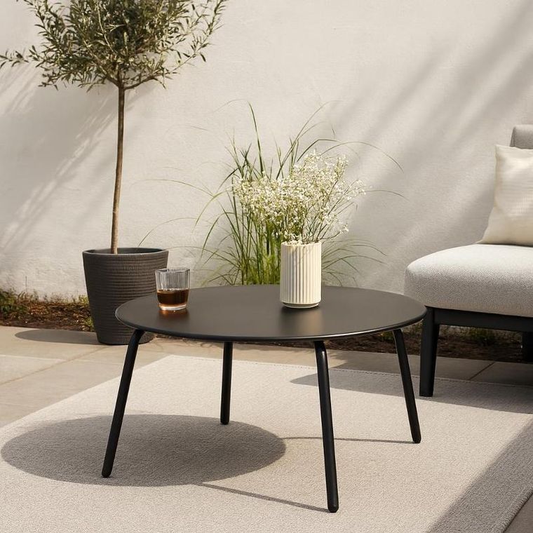 Progarden, okrągły stolik tarasowy, stalowy, 40-70 cm