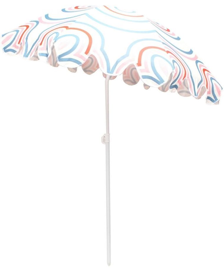 ProGarden, parasol plażowo-ogrodowy, pasek niebiesko-różowy, 160 cm