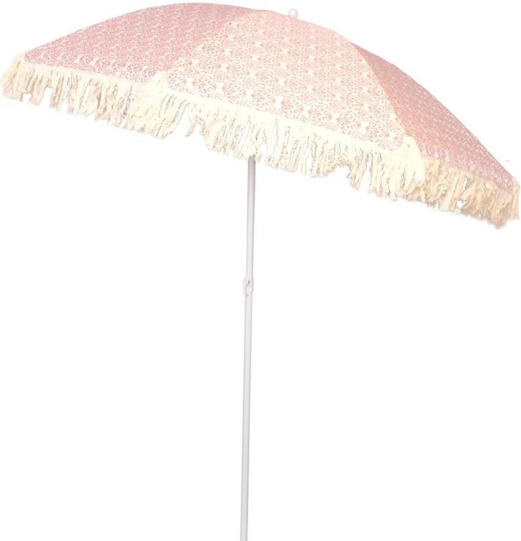 ProGarden, parasol plażowo-ogrodowy z frędzlami, czerwony, 174 cm