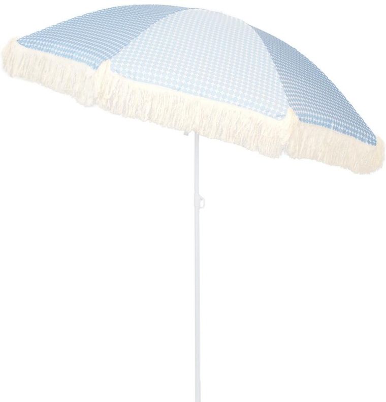 ProGarden, parasol plażowo-ogrodowy z frędzlami, niebieski, 174 cm