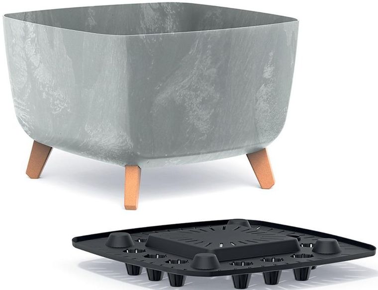 Prosperplast, Gracia, doniczka, beton, 24-24 cm