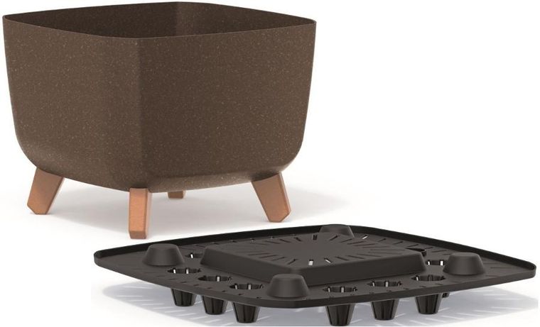 Prosperplast, Gracia, doniczka, kawa, 29-29 cm