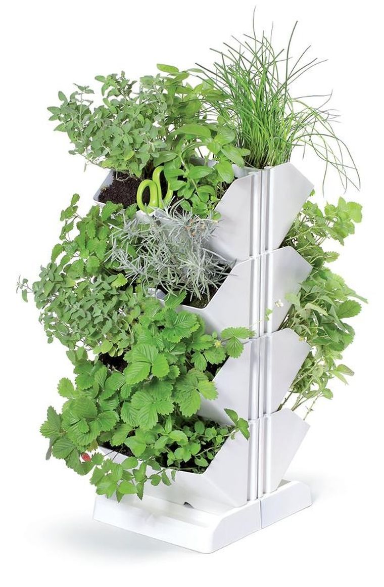 Prosperplast, kwietnik wertykalny, stojący, biały