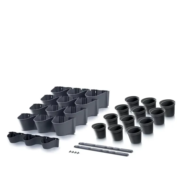 Prosperplast, ogród wertykalny, wiszący kwietnik, antracyt