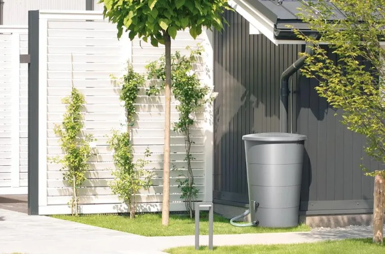 Prosperplast, pojemnik na wodę deszczówkę, Smooth, 210 l, kolor antracyt