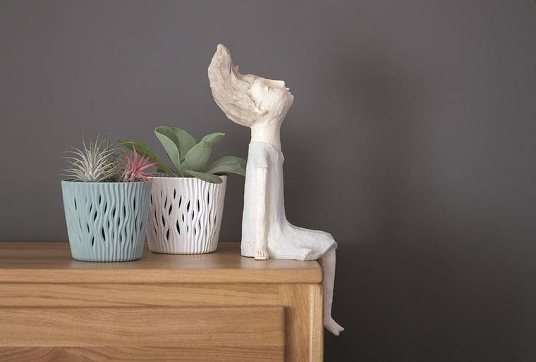 Prosperplast, Sandy Round, doniczka, mocca, 22 cm