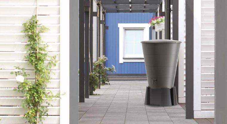 Prosperplast, Smooth, zbiornik, pojemnik na wodę deszczówkę, zielony leśny, 210l