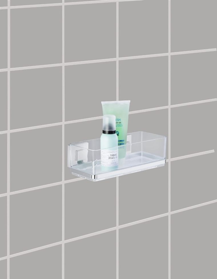 Prostokątna półka pod prysznic, Quadro, Vacuum-Loc