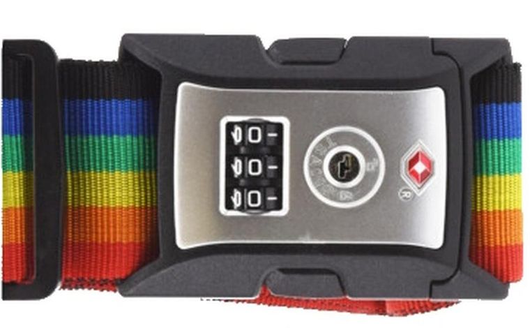 ProWorld, uniwersalny pas zabezpieczający do walizki, wielokolorowy, 5-180 cm