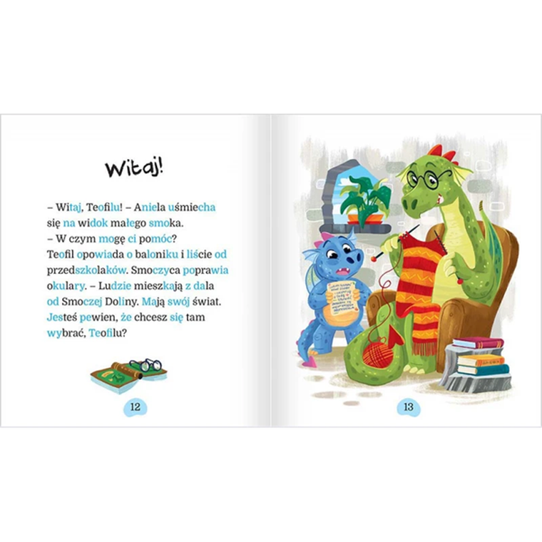 Przyjaciel smok. Uczę się czytać. Duże litery. Podział na sylaby
