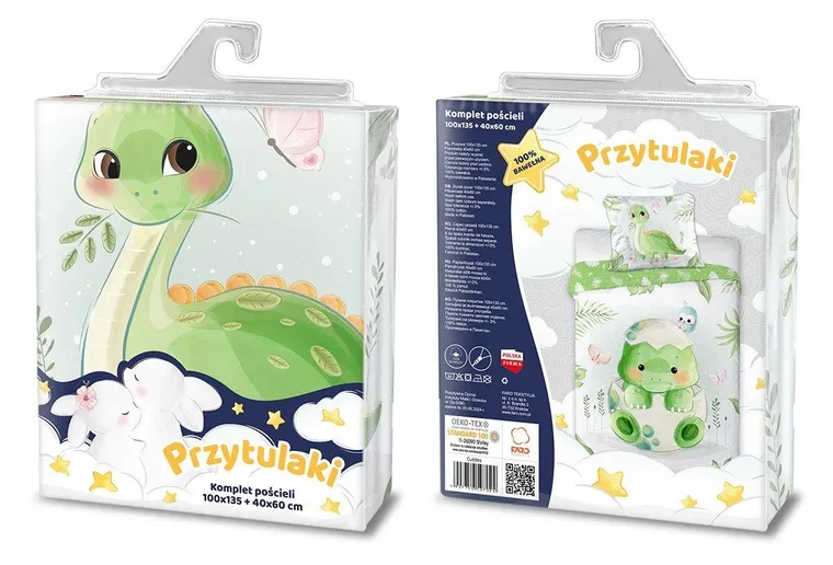 Przytulaki, Dino, 2-częściowy komplet pościeli, 100-135 cm