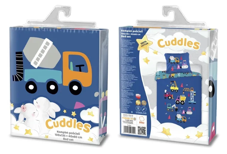 Przytulaki, Pojazdy, 2-częściowy komplet pościeli bawełnianej, 100-135 cm