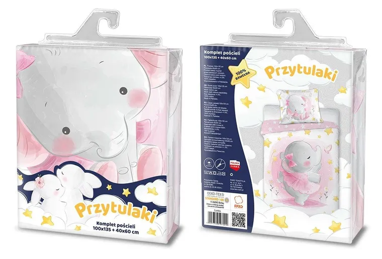 Przytulaki, Słoniczka, 2-częściowy komplet pościeli, 100-135 cm