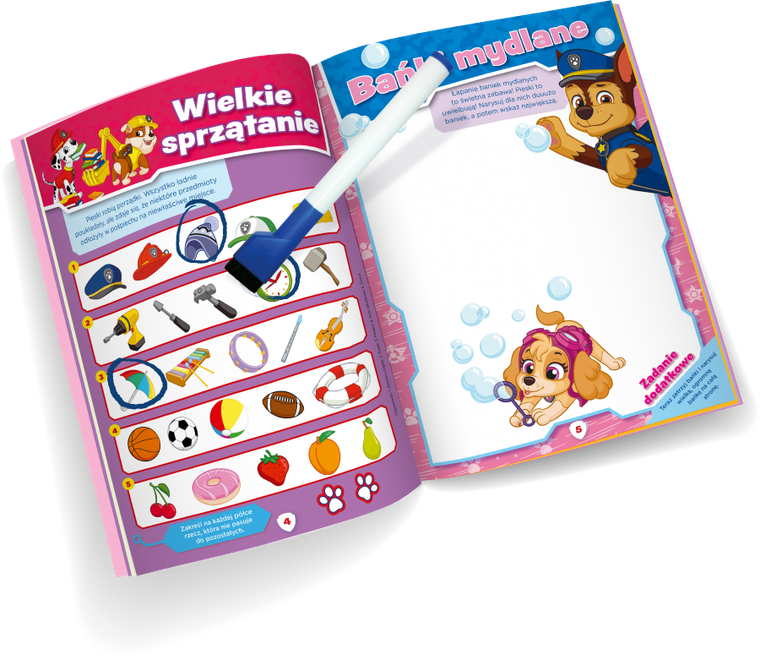 Psi Patrol. Łapa w łapę. Zadania do ścierania