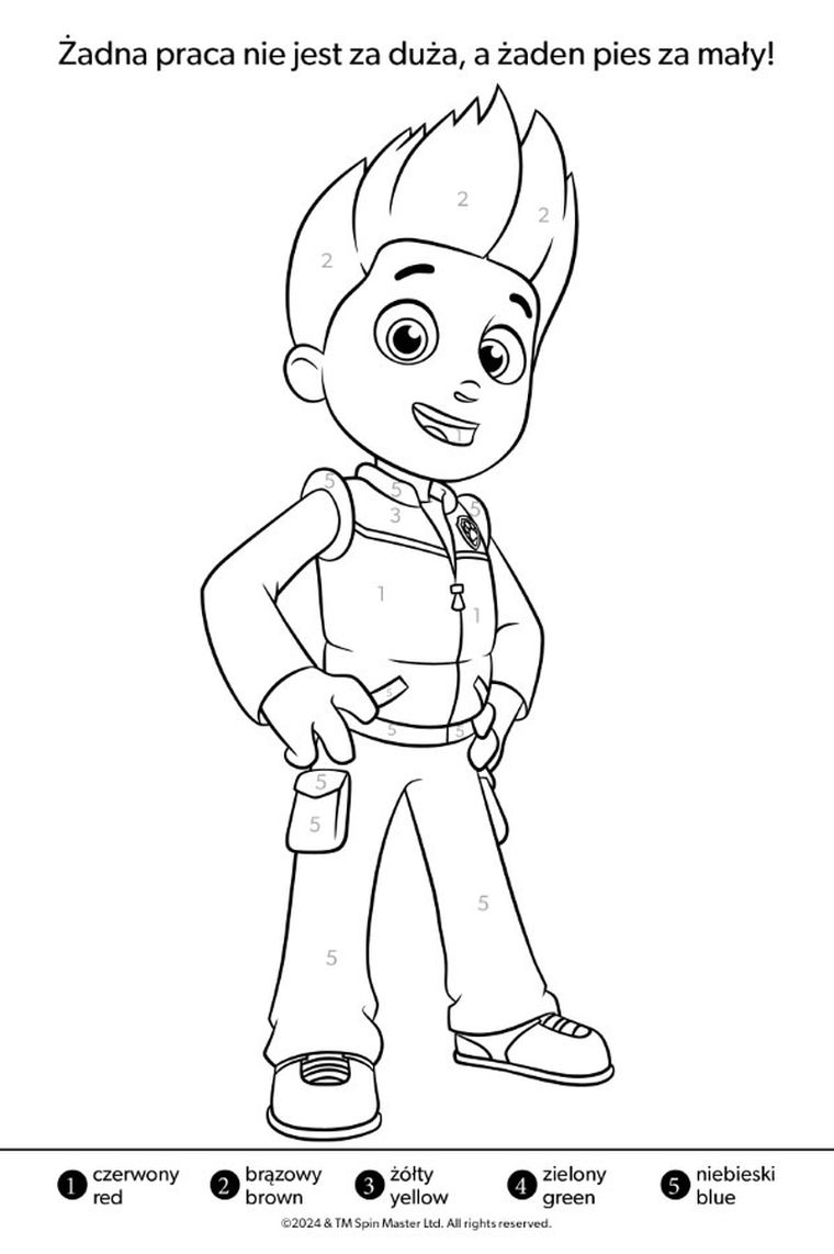 Psi Patrol. Numerkowe kolorowanki. Część 7