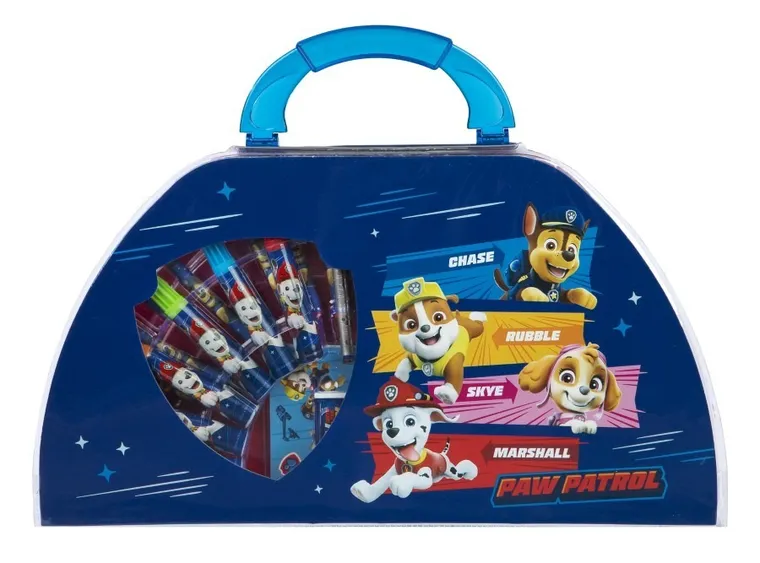 Psi Patrol, zestaw artystyczny w walizce, 51 elementów