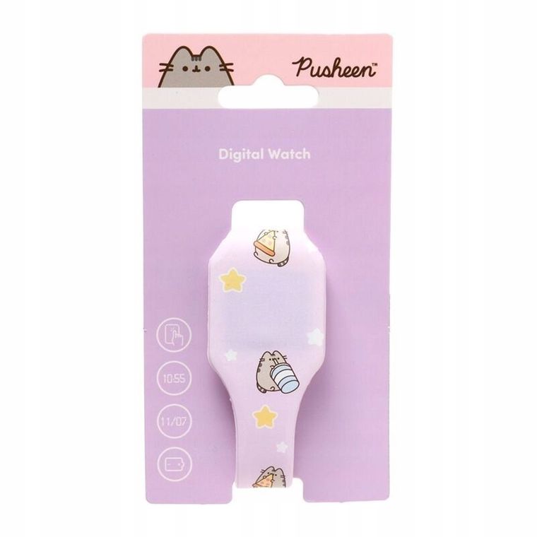 Puckator, Pusheen, silikonowy zegarek cyfrowy, Foodie, 1 szt.
