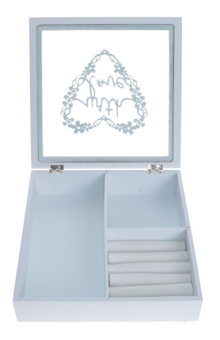 Pudełko na biżuterię, love, białe